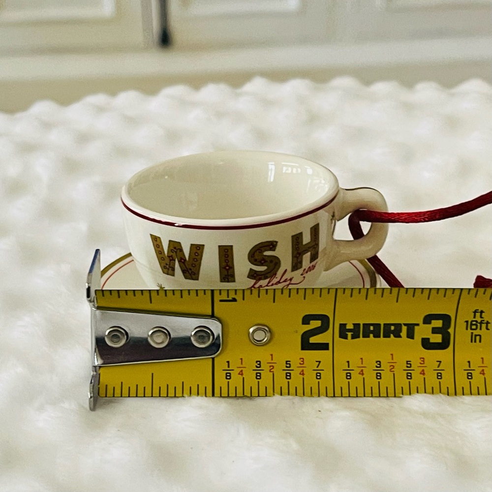 Starbucks Tea Cup Ornament 2006 WISH 
Christmas Ornament Pre owned, no box - Picture 4 of 6